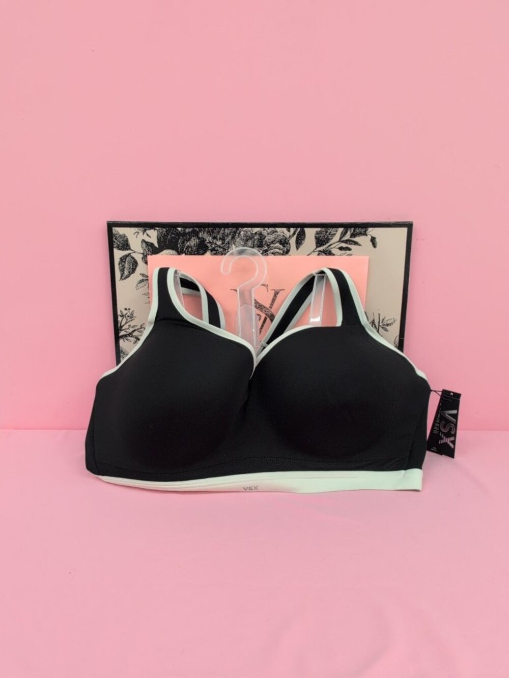 Victoria Secret VSX Incredible Max High Impact Sports Bra 38DD Black Plaster